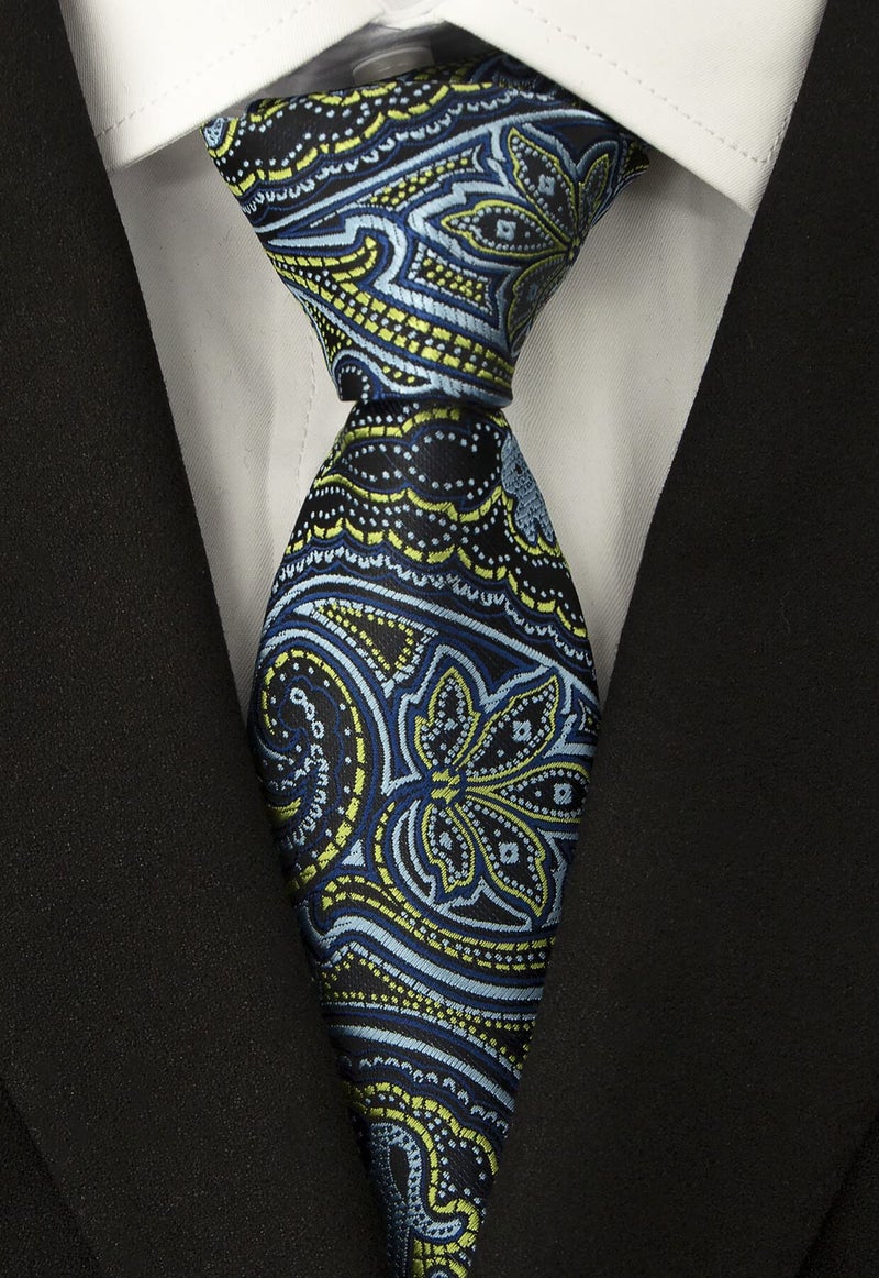 Adulove Men's Necktie Classic Silk Tie Woven Jacquard Neck Ties 6 PCS - Image 3
